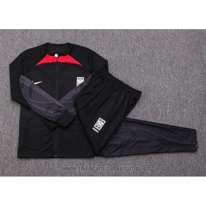 Chandal de Chaqueta del Corea del Sur 2022-2023 Negro